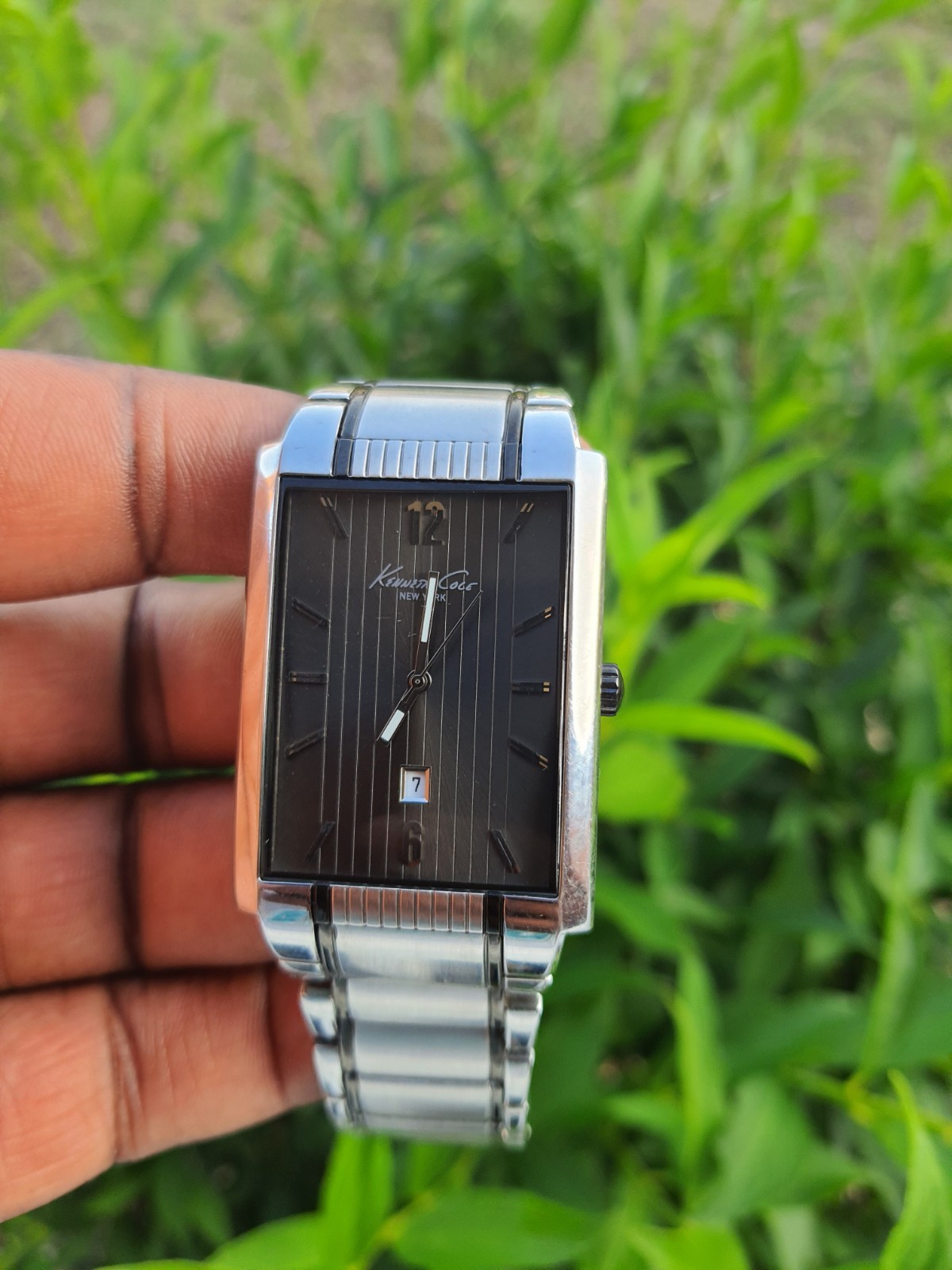 Kenneth Cole Rectangular Grey Dial Stainless Stee… - image 3