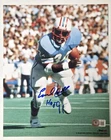 Earl Campbell Signed HOF 91 Houston Oilers 8x10 Photo Beckett Auto Football