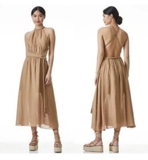 ALICE + OLIVIA Faith open-back woven midi dress 4