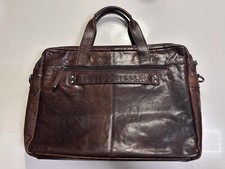 Borsa per laptop in pelle SPIKES & SPARROW - 16,4 pollici - marrone scuro