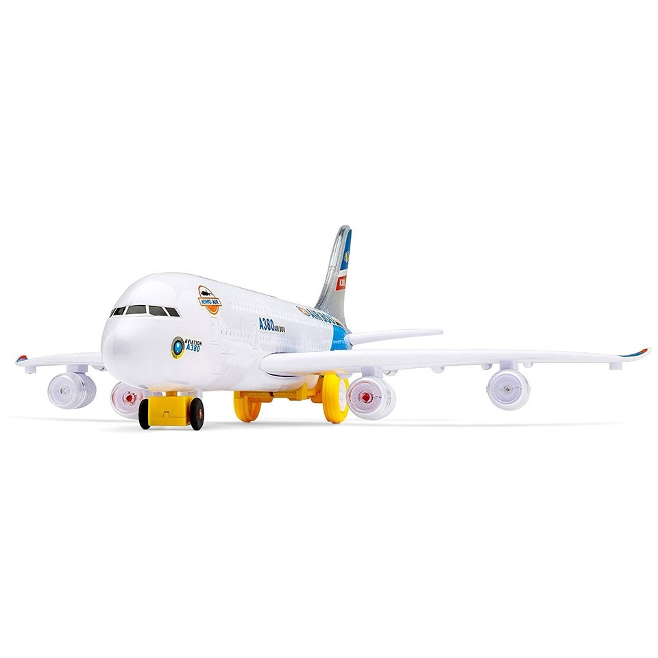 Go Generally Available Bump & Go Aeroplane Airbus A380 Electric Airplane Toy With Lights ...