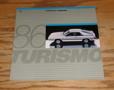 Original 1986 Plymouth Turismo Deluxe Sales Brochure Canada 86 Duster 2.2