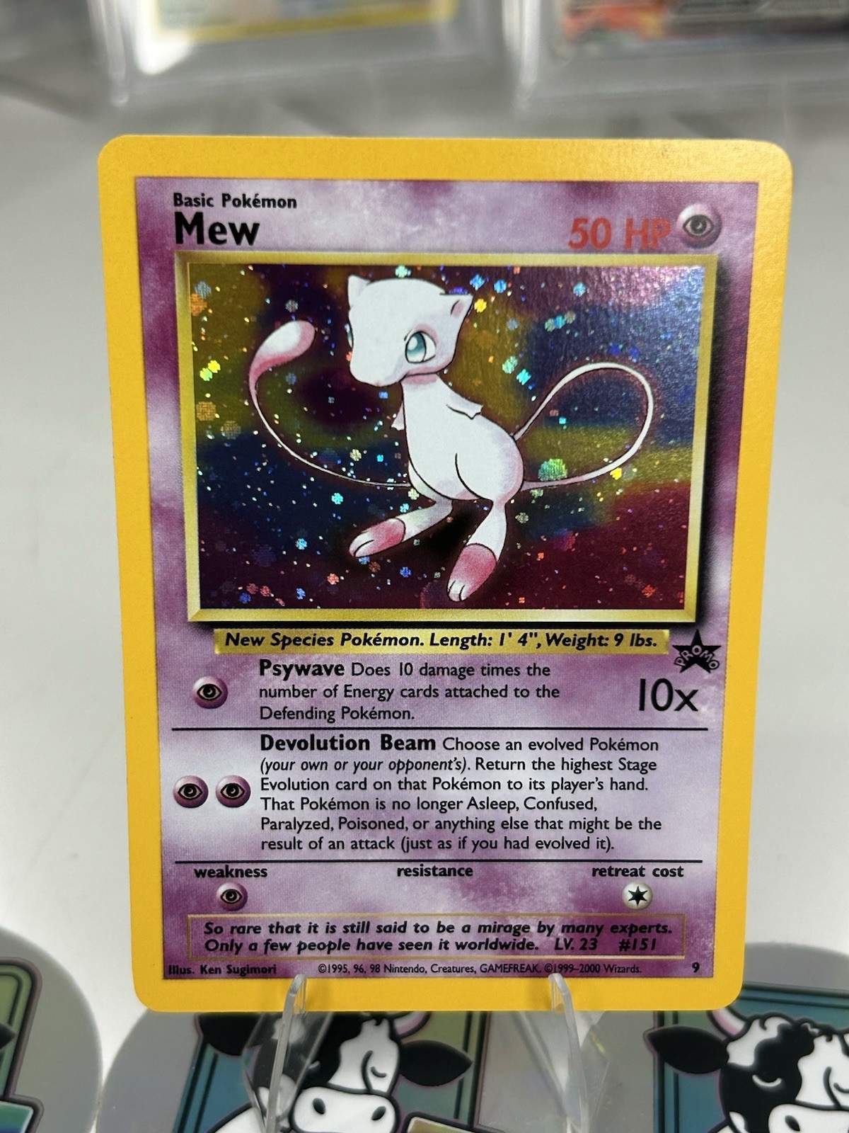 Mew Holo Rare Pokemon Black Star Promo #9 WOTC 1999-2000 Vintage