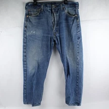 Levi Strauss and Co 501 Straight Fit Button Fly Denim Jeans Men's W38 x L30