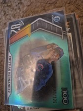 2022 Bowman Chrome Scouts Top 100 Aqua Refractor #'d 20/125 Cristian Hernandez