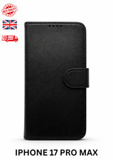iPhone 17 Pro MAX Bookstyle PU Leather Wallet Case Card Holder Flip Stand Cover