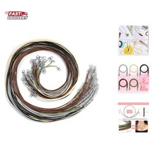 Necklace Cord, 50Pcs Necklace String Rope with Clasp, 24 Inch Waxed Cotton Co...