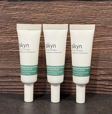 Skyn Iceland Brightening Eye Serum .10oz/3ml Bundle Of 3 With Artic Peptides