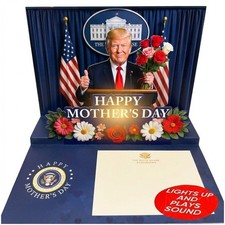 Donald Trump Talking Pop Up Mothers Day Card with Lights  Sound
