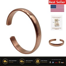 Thick and Sturdy Adjustable Copper Bracelet - Hand Forged Beauty from Nepal
