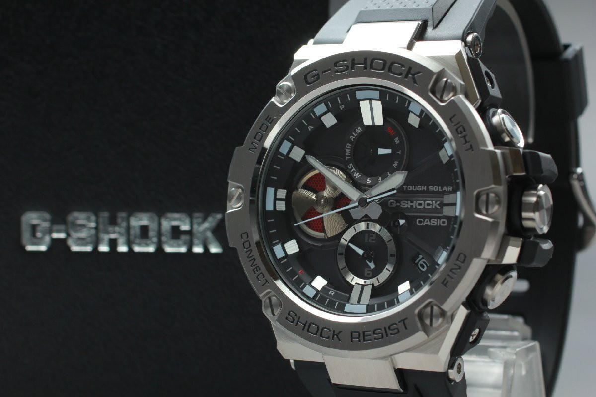 Casio G shock GST B100D 1AJF G STEEL Smartphone Link Rubber Casio G shock GST B100D 1AJF G STEEL Smartphone Link Rubber