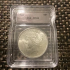 1923 Peace Dollar ICG MS62 $1 Silver Coin Philadelphia Uncirculated