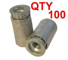 Qty 100 Hurricane Concrete Bolt Anchors, 1/4-20 Thread for sidewalk shutter bolt