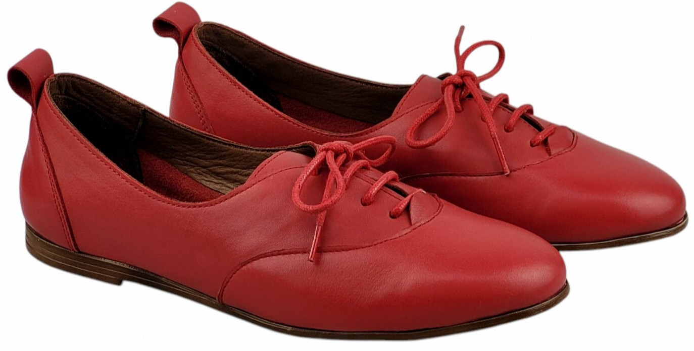 Буэно-Шухе WY6003Red rot Leder Halbschuhe Damen 24290₽