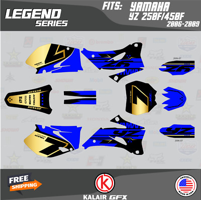 Graphics Kit for  Yamaha YZ250F YZ450F (2006-2009)  Legend - GOLD