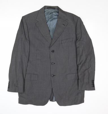 Marks and Spencer Anzugjacke Herren Grau Wollmischung Größe 44 Reg