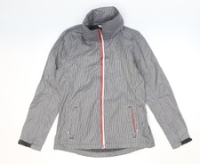 Izod Womens White Check Rain Coat Size M Zip
