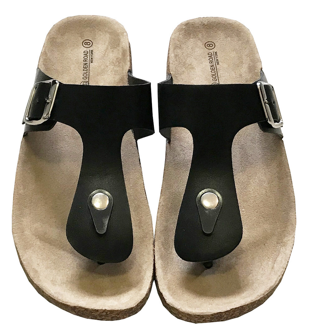 PANTOFOLA D’ORO Women Thong Glitter Sandals Shoes Flip Flops Flat Summer Slipper Black 8