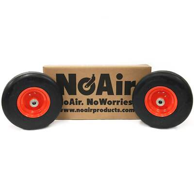 NoAir  (2) Flat Free Tire Assemblies 11x4.00-5 Kubota Z100 Series K3011-18020