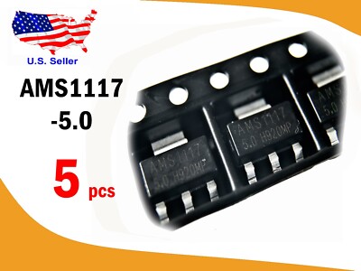 AMS1117-5.0 (5 pcs) LM1117-5.0 5.0V 1A Voltage Regulator - Free & Fast ship