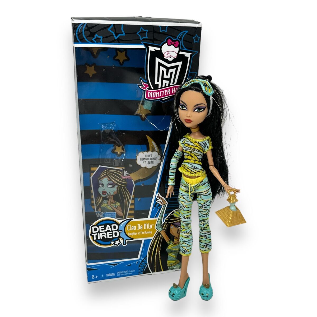 Monster High Cleo De Nile Doll Dead Tired W/ Box Stand Brush Monster High Cleo De Nile Doll Dead Tired W/ Box Stand Brush