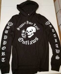 Support your local Outlaws Biker Motorcycle MC outlaw Hoodie Hooded Sweatshirt