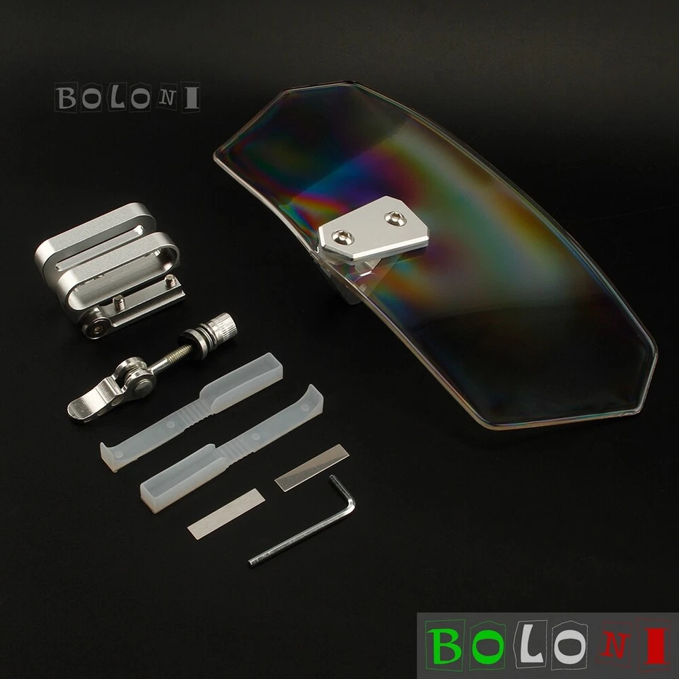 Clear Adjustable Windscreen Windshield Motorcycle Wind Deflector For Honda BMW — 第 4/4 张图片