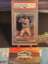 2021 Bowman Chrome 1st Shimmer #BCP171 Cristian Hernandez! PSA 10! Lol POP!