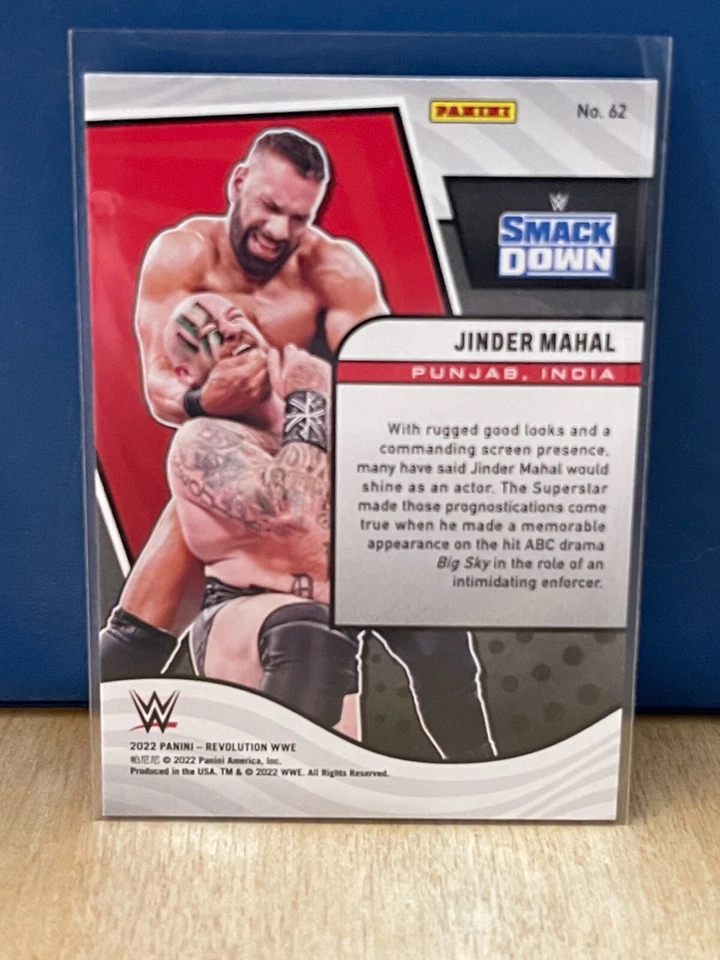 Jinder Mahal - 2022 WWE Panini Revolution Wrestling Card #62 - Image 2 of 2