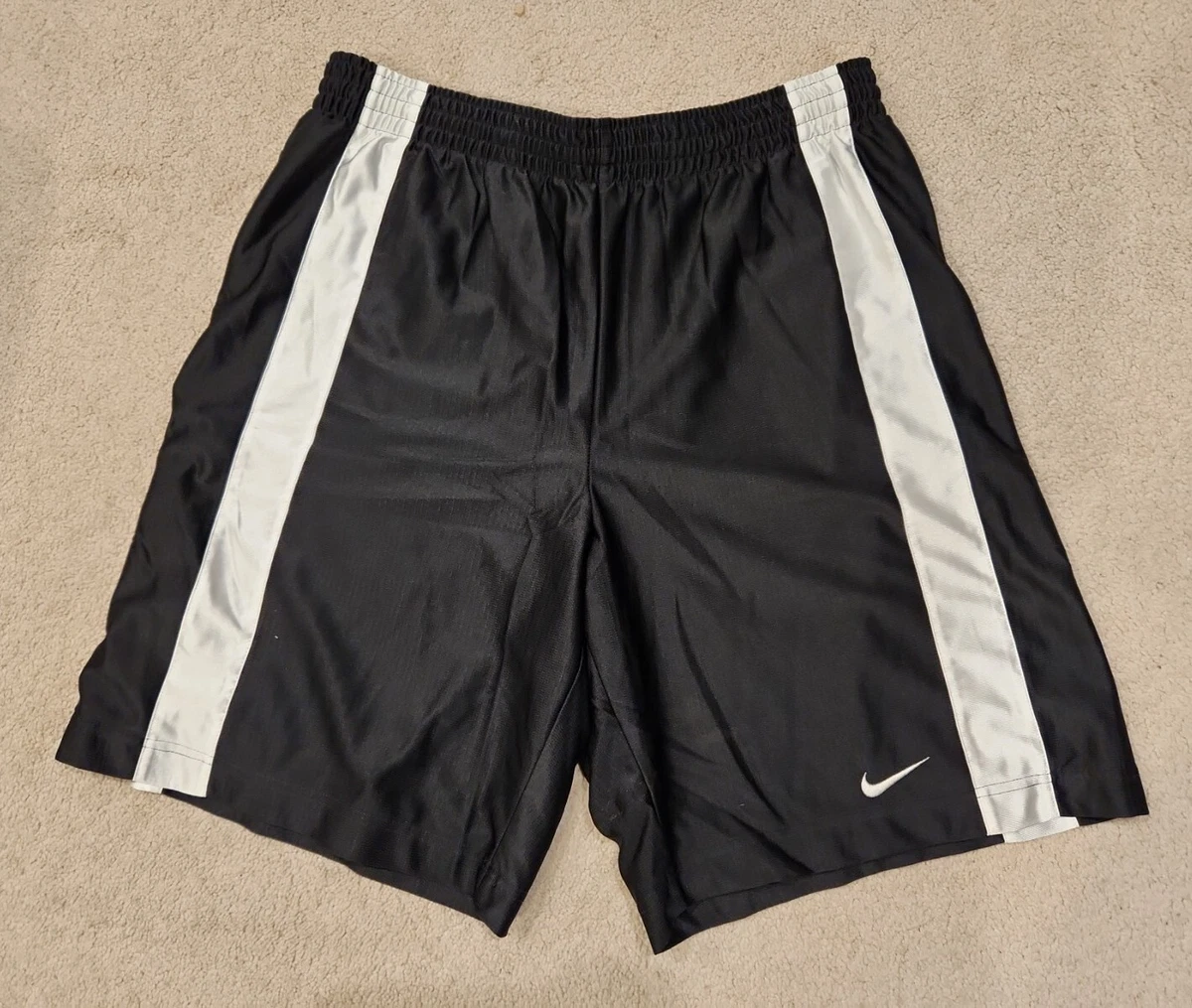 Black 'soccer shorts with white clearance stripe
