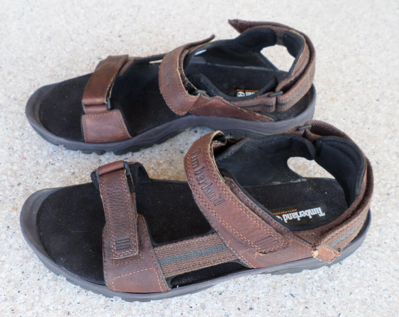 Sandali sportivi Timberland in pelle marrone antifatica. Uomo 13