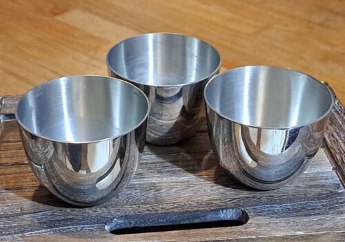 Pewter Jefferson Cup Leonard Sheffield Mint England Handcrafted Set of 3  - Photo 1/10