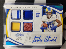 2021 Panini Absolute Tutu Atwell RC Quad Patch/Relic Auto Spectrum 2/25 RAMS