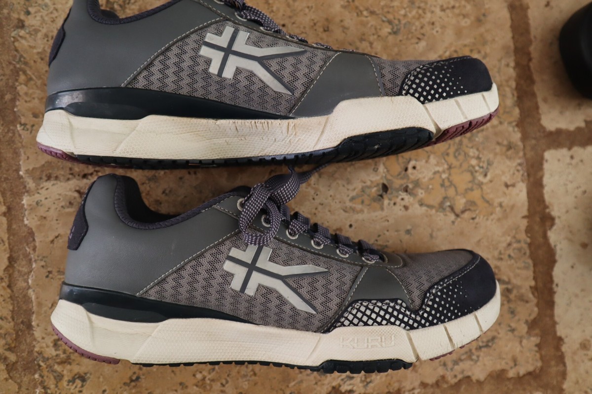 Gray & Navy Blue KURU Quantum 201323105 Laced Running Shoes  display picture 1