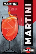 Poster Manifesto Locandina Pubblicità Stampa Vintage Aperitivo Martini 50x70 Cm.