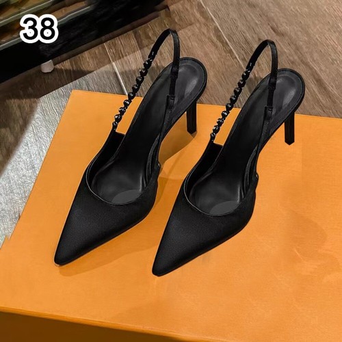 Patent Leather Pointed Toe Shoes Retro Stiletto Heeled Shoes Summer - Picture 16 of 18
