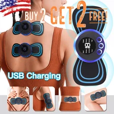 Portable Mini Electric Neck Back Massager Patch Stimulator Cervical Massage US