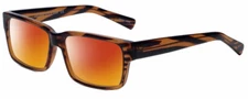 Gotham Style 204 Unisex Square Designer Polarized Sunglasses Brown Stripes 56 mm