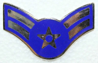 USAF US Air Force Airman First Class A1C Rank Insignia Large Metal Stripes