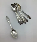 Antique - Set of 8 Teaspoons, Mary Chilton (Towle), Mono. “E”  Sterling  6 1/8”