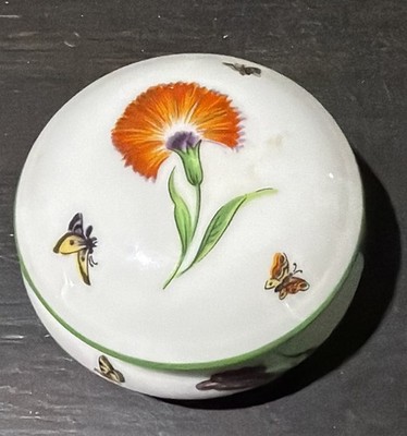 Tiffany & Co. Limoges France Tiffany Garden Small Lidded Trinket Box 2.5''w