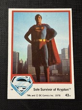 1978 Topps Superman #43 Sole Survivor of Krypton Christopher Reeve