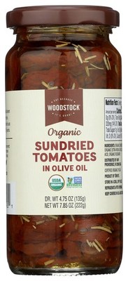 Organic Sundried Tomatoes In Olive Oil By Woodstock 7.85 Oz Jar