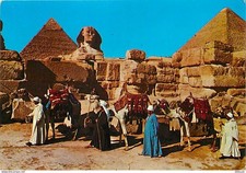 Egypt - Giza - Giza - The Great Sphinx and Cheops Pyramid - Camel