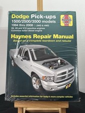🟢 Dodge Pick-ups 1500 2500 3500 models 1994 thru 2008 Haynes Repair Manual