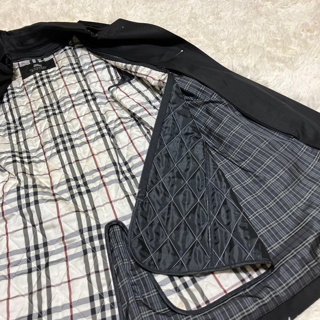 Burberry Black Label Trench Coat with Removable Liner Black Size M Vintage Men's thumbnail 5