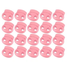 Plastic Spring Cord Locks, 20Pcs Shoe Lace Tie Lock (Light Brown)