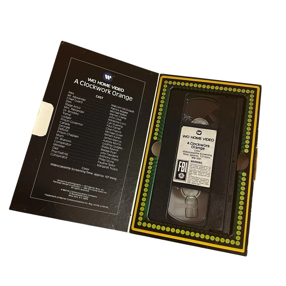 A Clockwork Orange WCI VHS Big Box Release RARE HTF COLLECTIBLE - Image 3 of 4