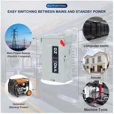 60A 240V 3-Phase Disconnect Switch with Overload Fuse 