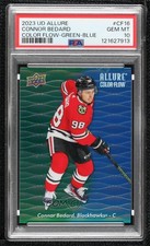 2023-24 Upper Deck Allure Color Flow Green Blue Connor Bedard PSA 10 GEM MT 3iy